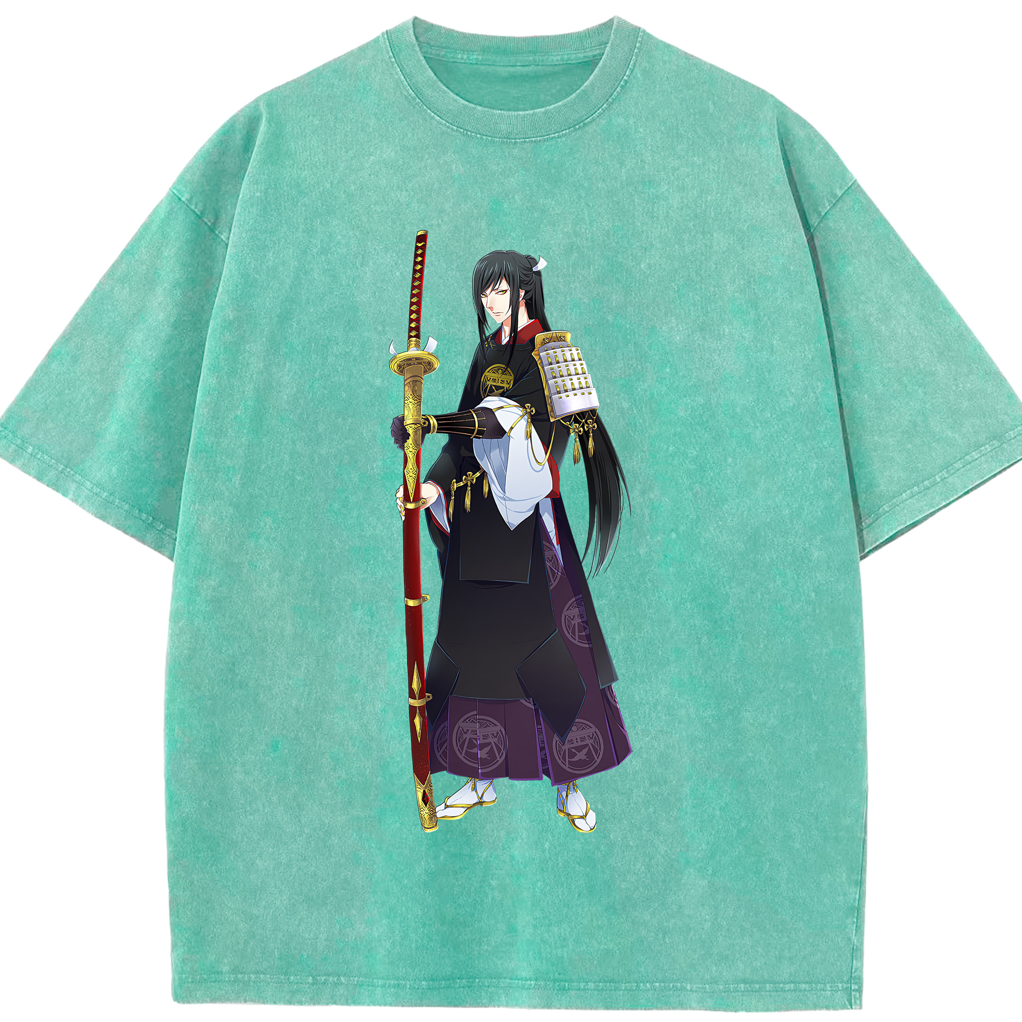 （画像用） 刀剣乱舞 Touken Ranbu 綿100% ヴィンテージ風 半袖Tシャツ（フロントプリント）